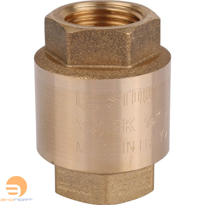 Клапан обр.   1/2" с пластик. седлом пружинный STOUT