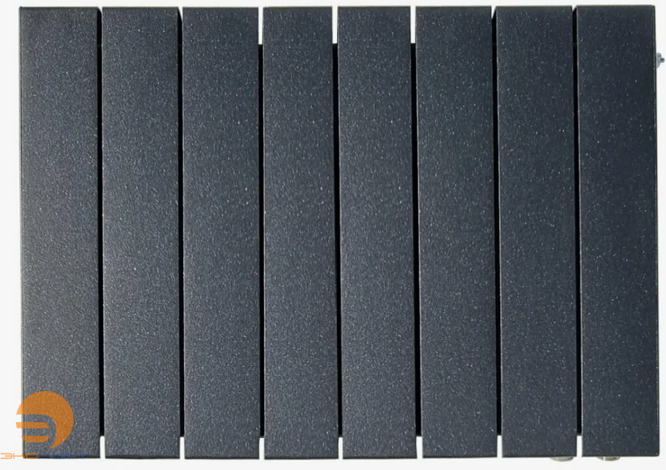 Радиатор биметаллический SUPReMO Ventil 500/90  8 секций (SVR) нижнее справа Rifar АНТРАЦИТ