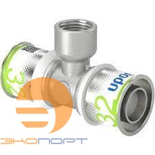 Тройник-пресс S-Press Plus 32-1/2-32 латунь Uponor