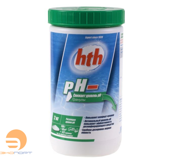 pH минус порошок, 2кг, hth