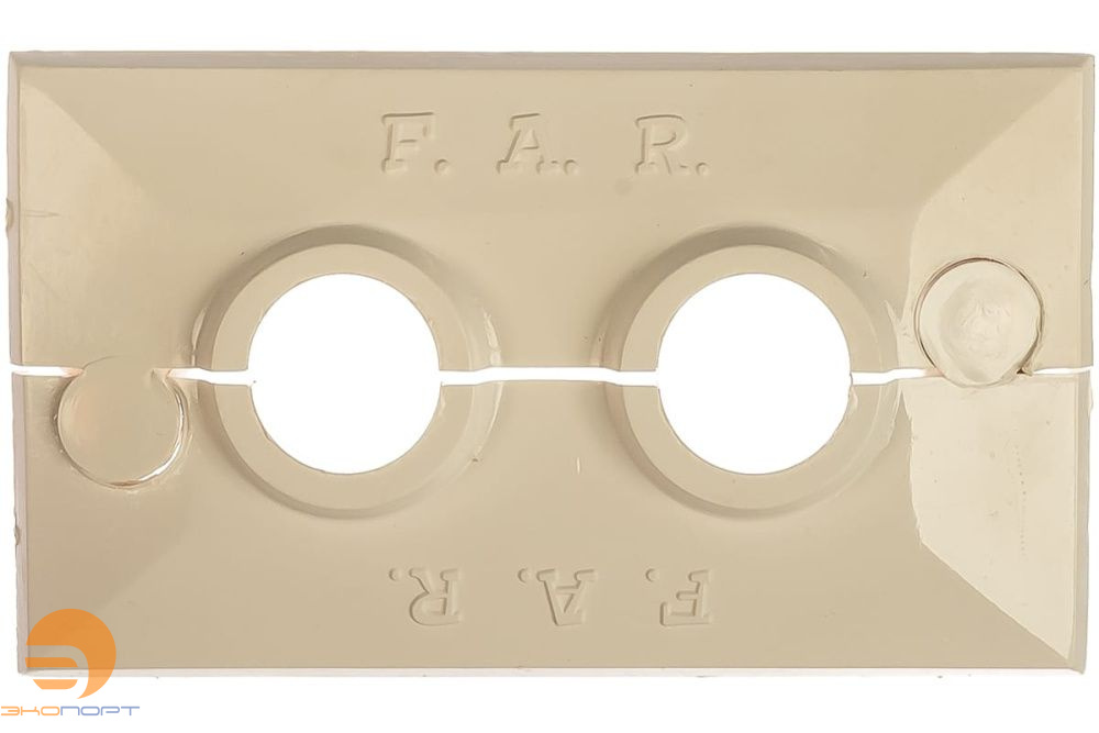 Розетка пластиковая двойная 16 мм Far