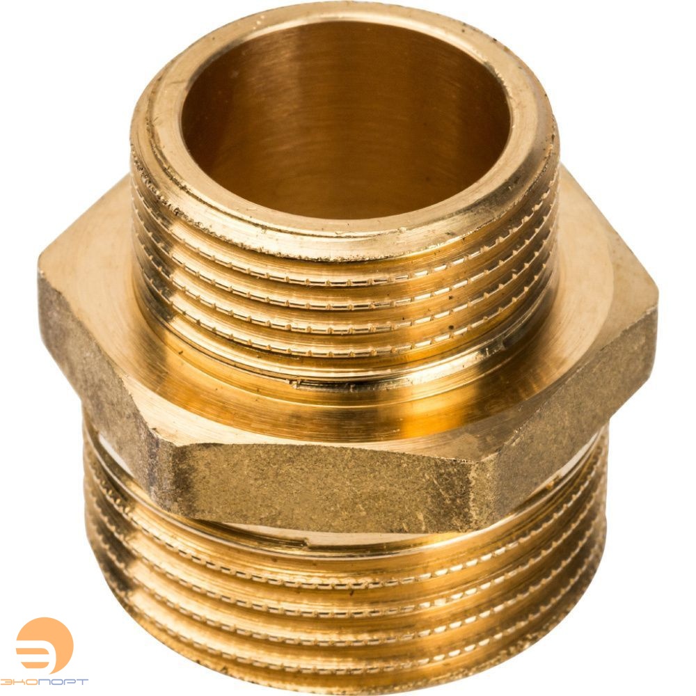 Ниппель НР-НР   1х3/4 (латунь) STOUT