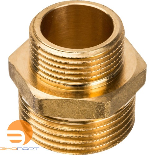Ниппель НР-НР   1х3/4 (латунь) STOUT