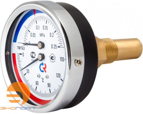 Термоманометр ТМТБ-31Т.2 (0..+120С)(0-0,6 МПа) G1/2'', кл.т.2,5, L=64мм