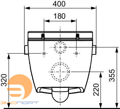 Комплект подвесного унитаза с крышкой TECEone, с гигиеническим душем TECE (9700200+9700600)