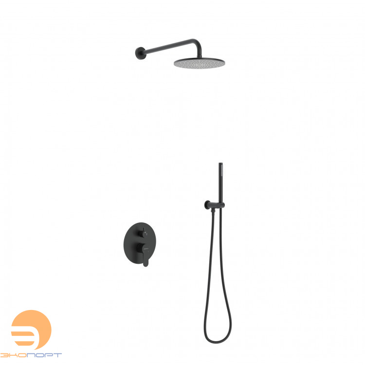 Душевой комплект NARDIS 2R BLACK, черный матовый, BERGES