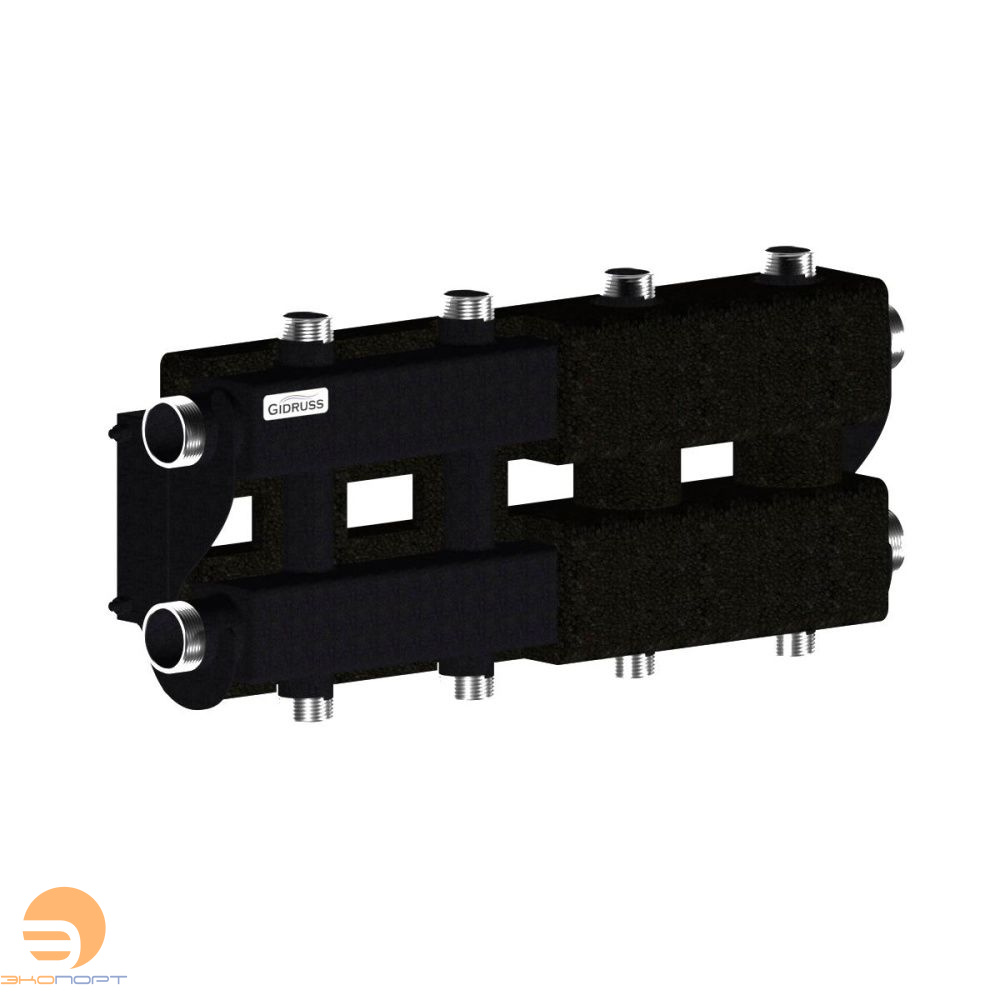 Модульный коллектор MK-100-4DU.EPP (до 100 кВт, 2 магистрали G11/4", 2+2 контура G1″, EPP-термоизол)