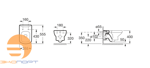 Унитаз подвесной Dama Senso ROCA