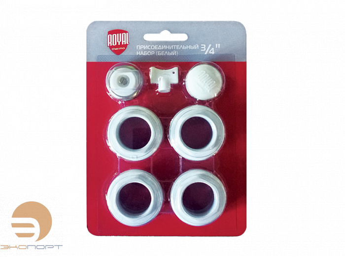 Набор присоединительный 3/4 (белый) Royal Thermo