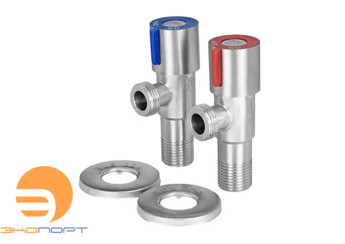 Комплект вентилей 1/2х1/2 для сантехники красный/синий Valfex