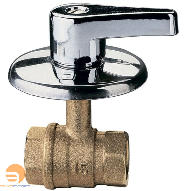 Кран шаровой скрытой проводки ВВ  1/2" (рукоятка-флажок ХРОМ) ITAP