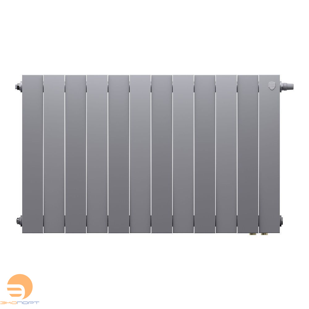 Радиатор биметаллический PianoForte Silver Satin VDR80 500/100  12 секций Royal Thermo