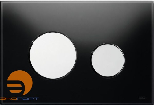 Клавиша TECEloop, стекло черное, клавиши хром глянцевый