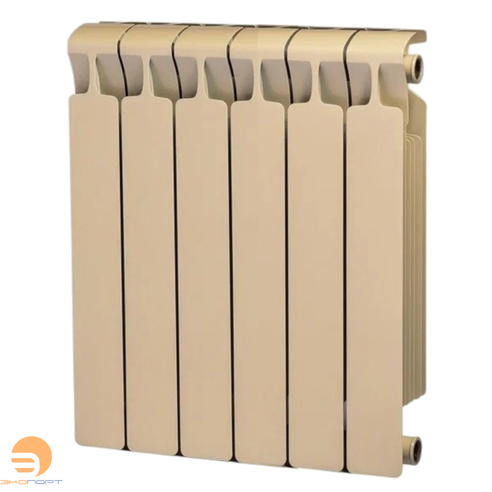 Радиатор биметаллический Monolit 500/100 мм  6 секции G3/4" боковое подключение Капучино Rifar