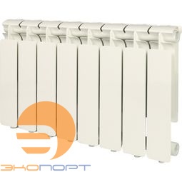 Радиатор алюминиевый STOUT Bravo 350 8 секций белый боковое подключение RAL9010