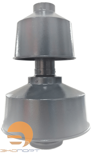 Оголовок с ветрозащитой D60/100 ЧЕРНЫЙ, KRATS