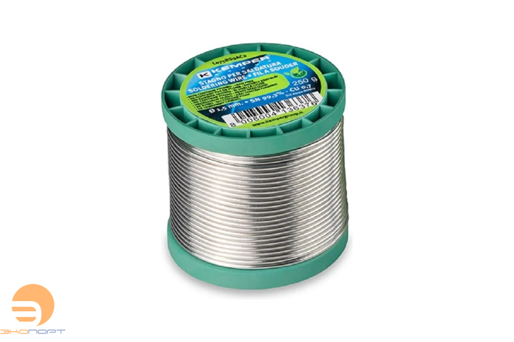 Припой мягкий 250 гр. толщина 1,5 мм Sn99,3 Cu0,7 Kemper