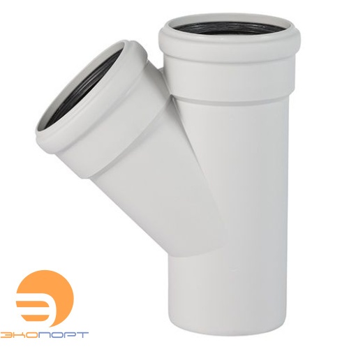 Тройник для бесшум. канализации SKEA DN110/58x45°, Ger