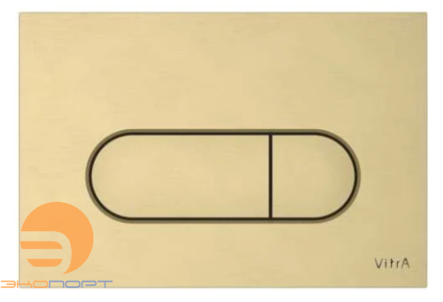 Панель смыва Root Round, браш. золото, Vitra