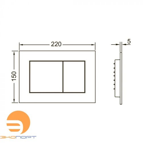 Клавиша TECEnow, пластиковая, белая матовая