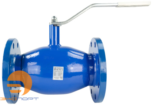 Кран шаровой Temper DN100 PN16, ф/ф, полный проход, рукоятка