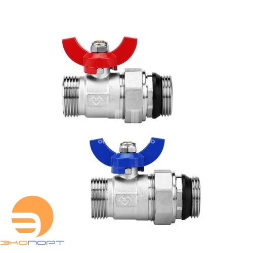 Комплект прямых шаровых кранов американка 1" Varmega