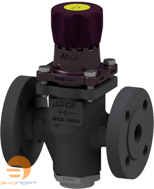 Клапан редукционный PRW25/2SF-03-025, сталь, ф/ф, Ду25, Рвых=3,5-8,6 бар, с красной  пружиной, для воды