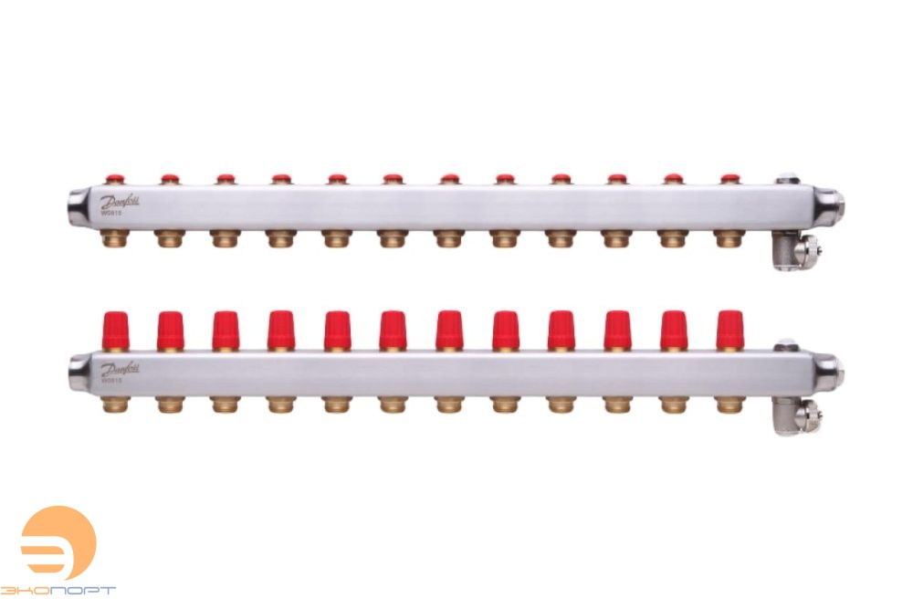 Коллекторы SSM-12 без расходомеров, для 12 контуров, нержавейка