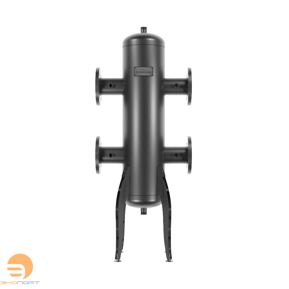 Гидравлический разделитель GR-600-80 (до 600 кВт, фланец 1-80-10 ГОСТ 12820-81, корпус из бесшовной трубы D=219 мм ст. 09Г2С, 4 подключения Rp1/2)