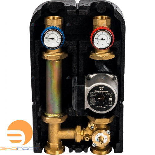 Насосно-смесительный узел 1'' (подача прав./лев.) с насосом Grundfos UPSO 25-65 STOUT