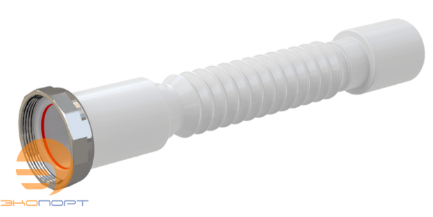 Гофра дл.380-830 Dn 32/40 х 11/4 накидная гайка металл. ALCA PLAST