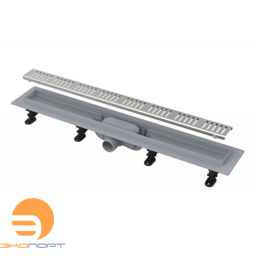 Водоотводящий желоб пласт. в комплекте (решетка, ножки,гидроизоляция) 750 мм Alcadrain (APZ10-750M)