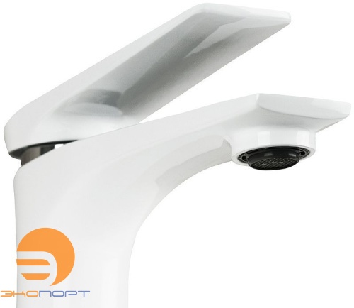 Смеситель для умывальника ALLEGRO, монолитный, хром/белый, LEMARK