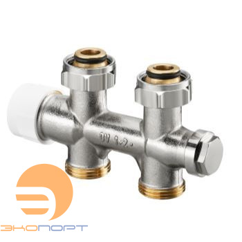 Присоединительный узел Multiblock T проходной 3/4" НР (евроконус) для 1 и 2 труб.систем Oventrop