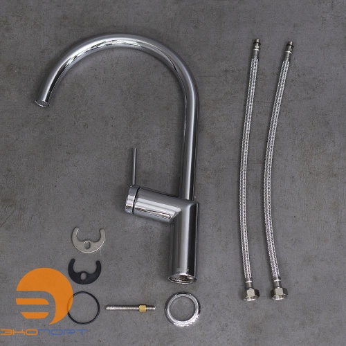 Смеситель для кухни Minima, с высоким поворотным изливом, хром, LEMARK