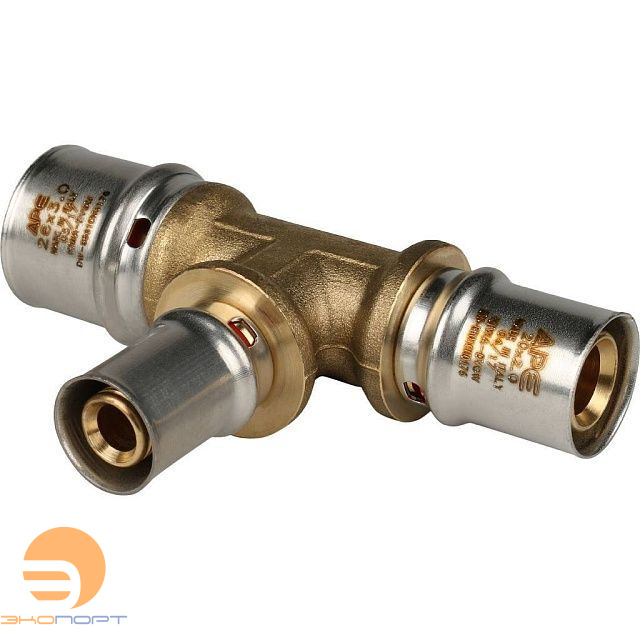 Тройник  26х16х20 латунь пресс Stout