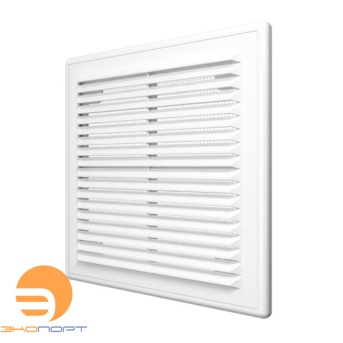 Решетка-крышка вент. VM 200х200 КB с сеткой, белая, пласт. HACO