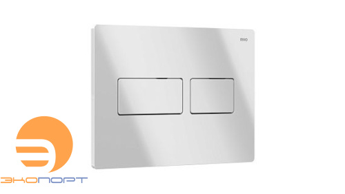 Панель двойного смыва Touch Lux (белый / металл), RIVO