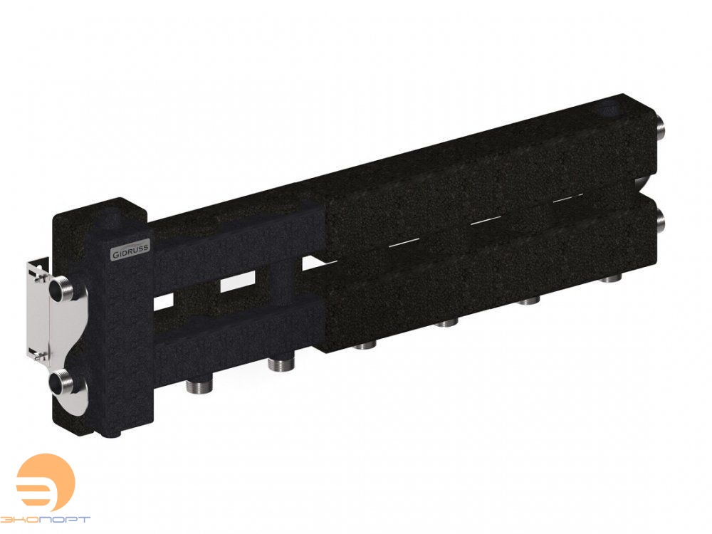 Балансировочный коллектор BM-60-4D.EPP (3 контура вниз или вверх и 1 в сторону, изоляция) GIDRUSS