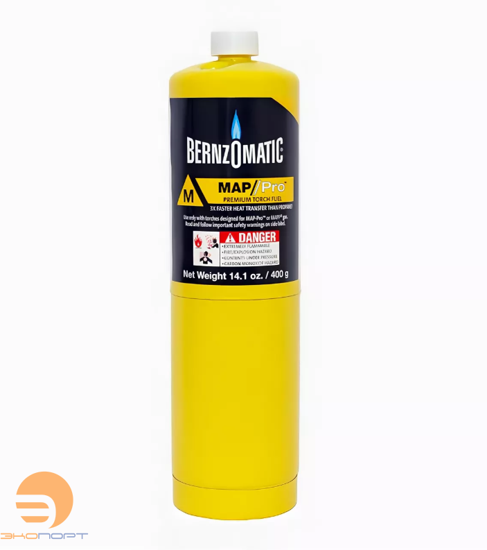 Баллон одноразовый газовый со сжиженной смесью MAP PRO 400гр Bernzomatic