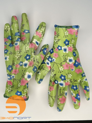 Перчатки нейлон 13 класс с нитриловым покрытием р.9 (L) GM1014-Bellis-9 Hortus Bellis