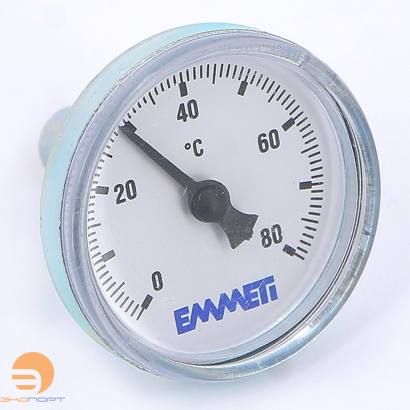 Термометр для коллекторных групп (Ду 40, 80С), биметаллический, Emmeti