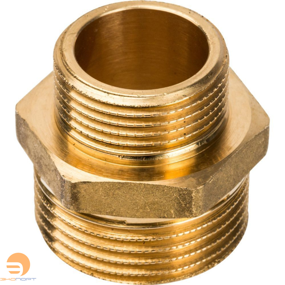 Ниппель НР-НР   1х3/4 (латунь) STOUT