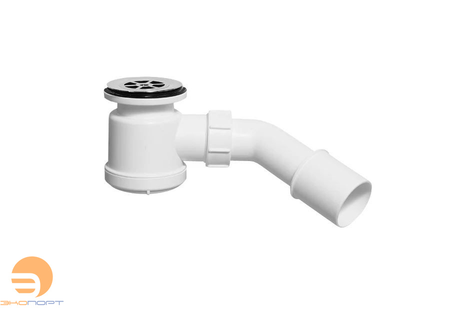 Сифон бутыл. д/поддона хром (слив DN50-60мм) лат.выпуск, H трапа 92мм, вых. DN40/50мм McAlpine