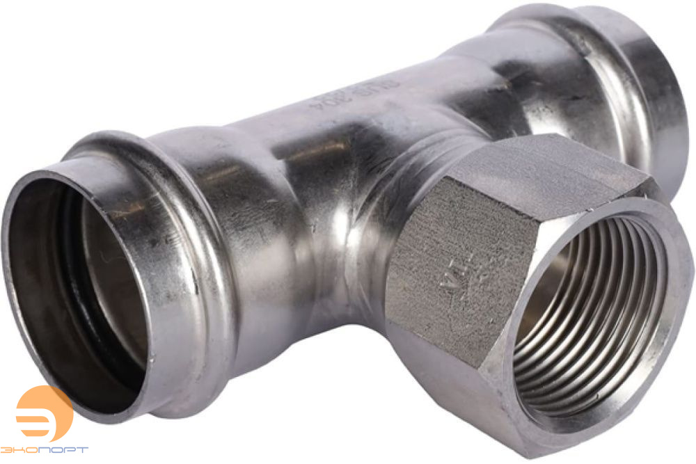 Тройник press 28х1/2х28 нерж. Rommer