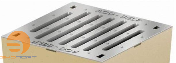 Решетка из оцинкованной стали с прорезями для дождеприемника SELF АСО