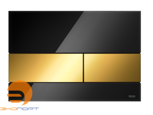 Клавиша TECEsquare, стекло черное, клавиши позолоченые