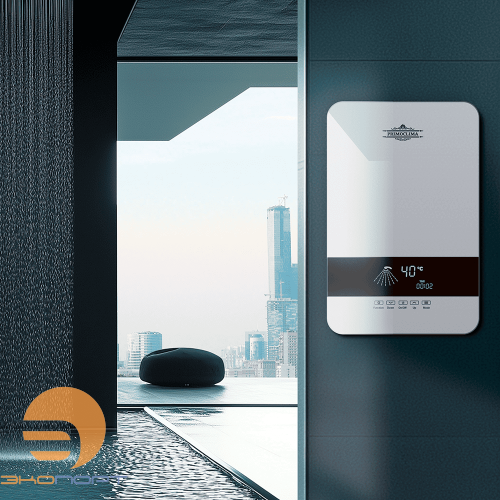 Водонагреватель проточный AQUA 10 кВт, 380 В, серебристый PRIMOCLIMA