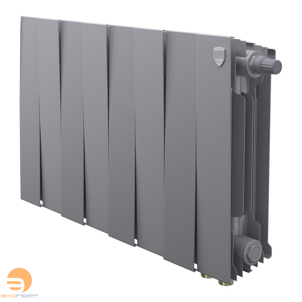 Радиатор биметаллический PianoForte Silver Satin VDR80 300/100   8 секций Royal Thermo