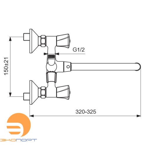 Смеситель для ванны и душа LIFE, VIDIMA